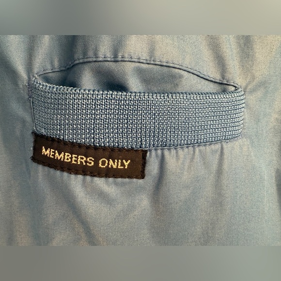 Vtg Members Only Jacket Mens 44 Steel Blue Classic Bomber 80s/90s Retro Grandpa - Picture 4 of 16